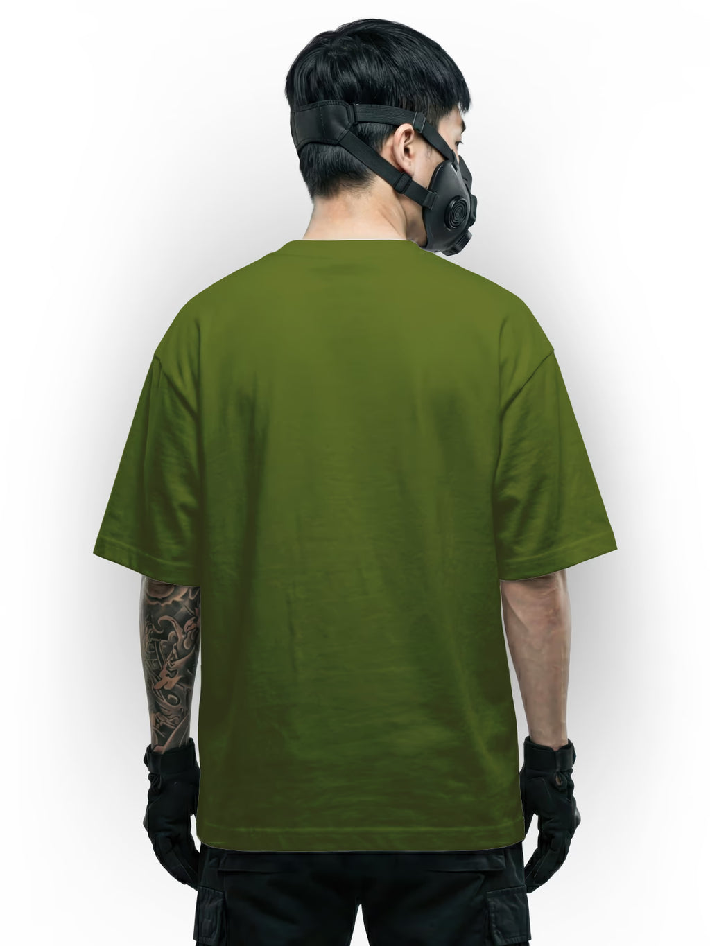 Army Green Oversized Tee | 240 GSM | Thick Fabric
