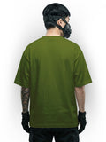 Army Green Oversized Tee | 240 GSM | Thick Fabric