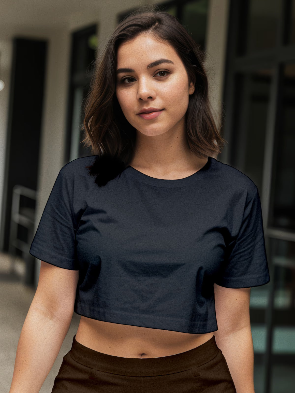 Navy Blue Baby Tee
