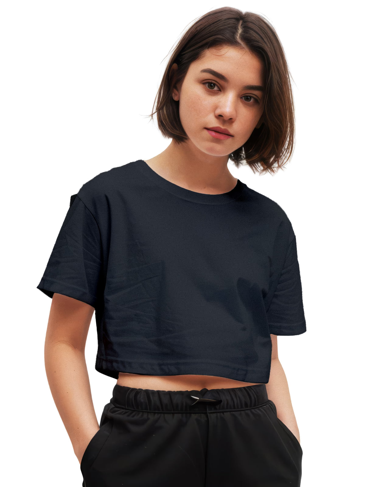 Navy Blue Baby Tee