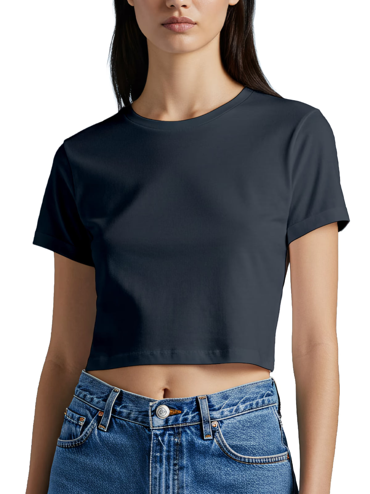 Navy Blue Baby Tee