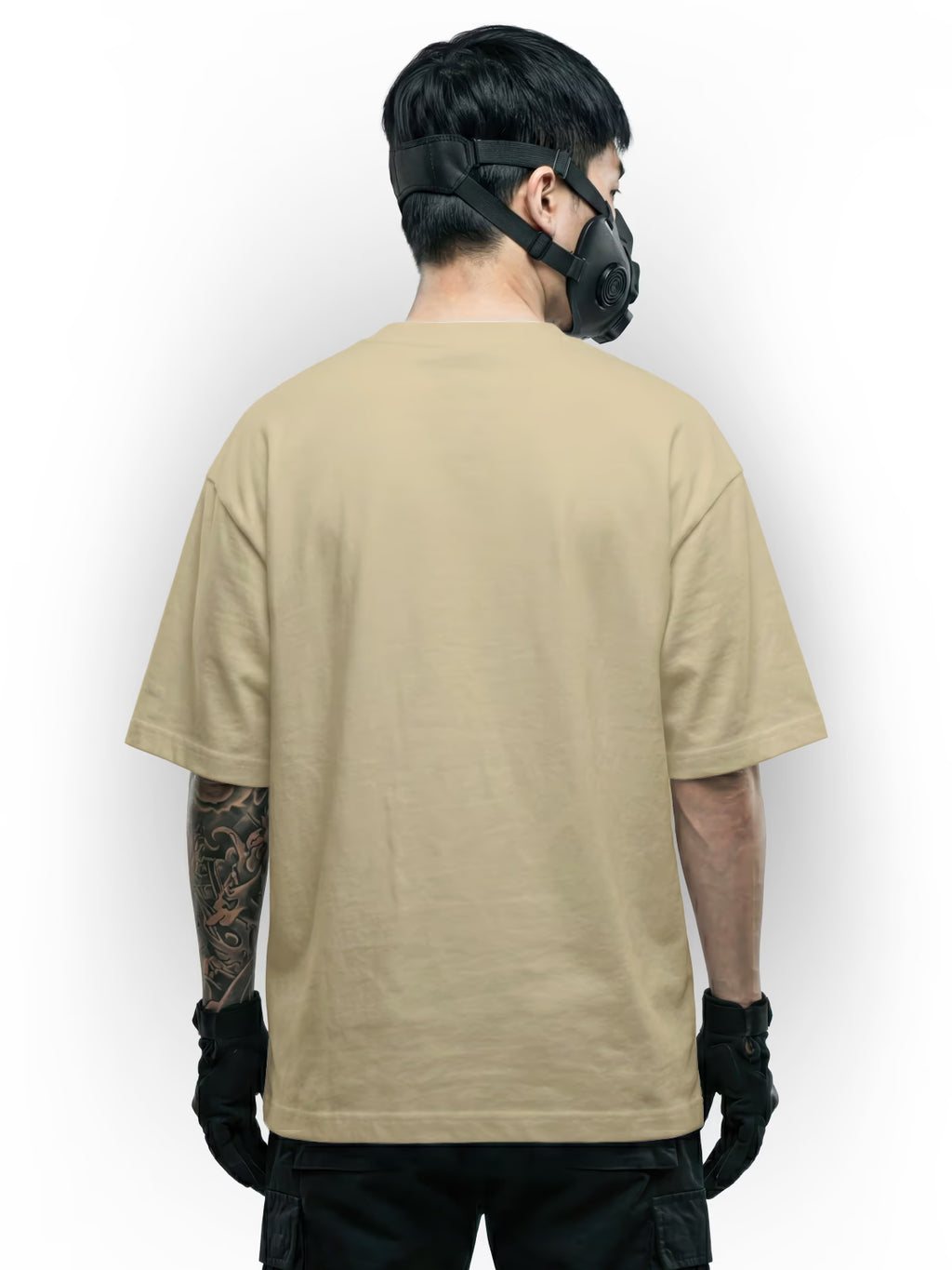 Beige Oversized Tee | 240 GSM | Thick Fabric