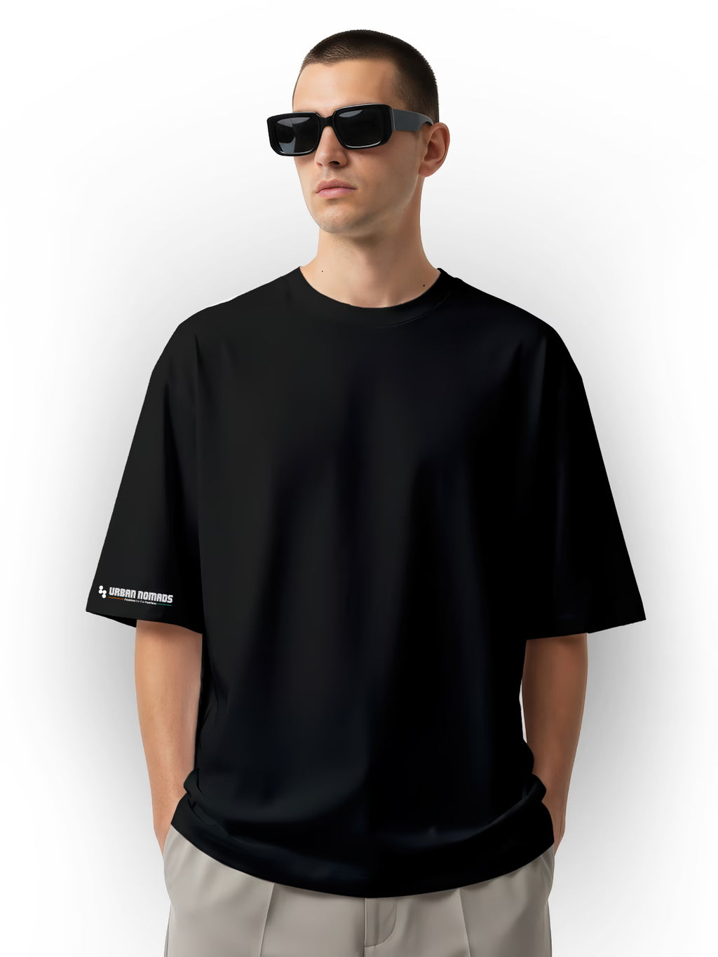 Black Oversized Tee | 240 GSM | Thick Fabric