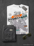 Hyderabad Urban Streets | Printed Oversized Tee White