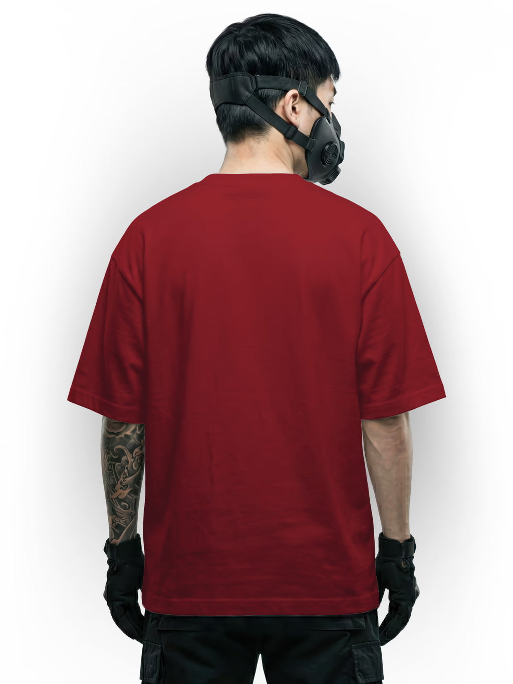 Maroon Oversized Tee | 240 GSM | Thick Fabric