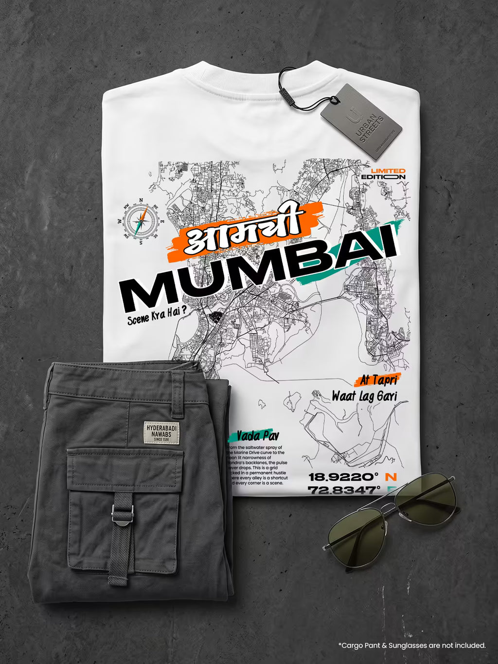 Mumbai Urban Streets | Printed Oversized Tee White
