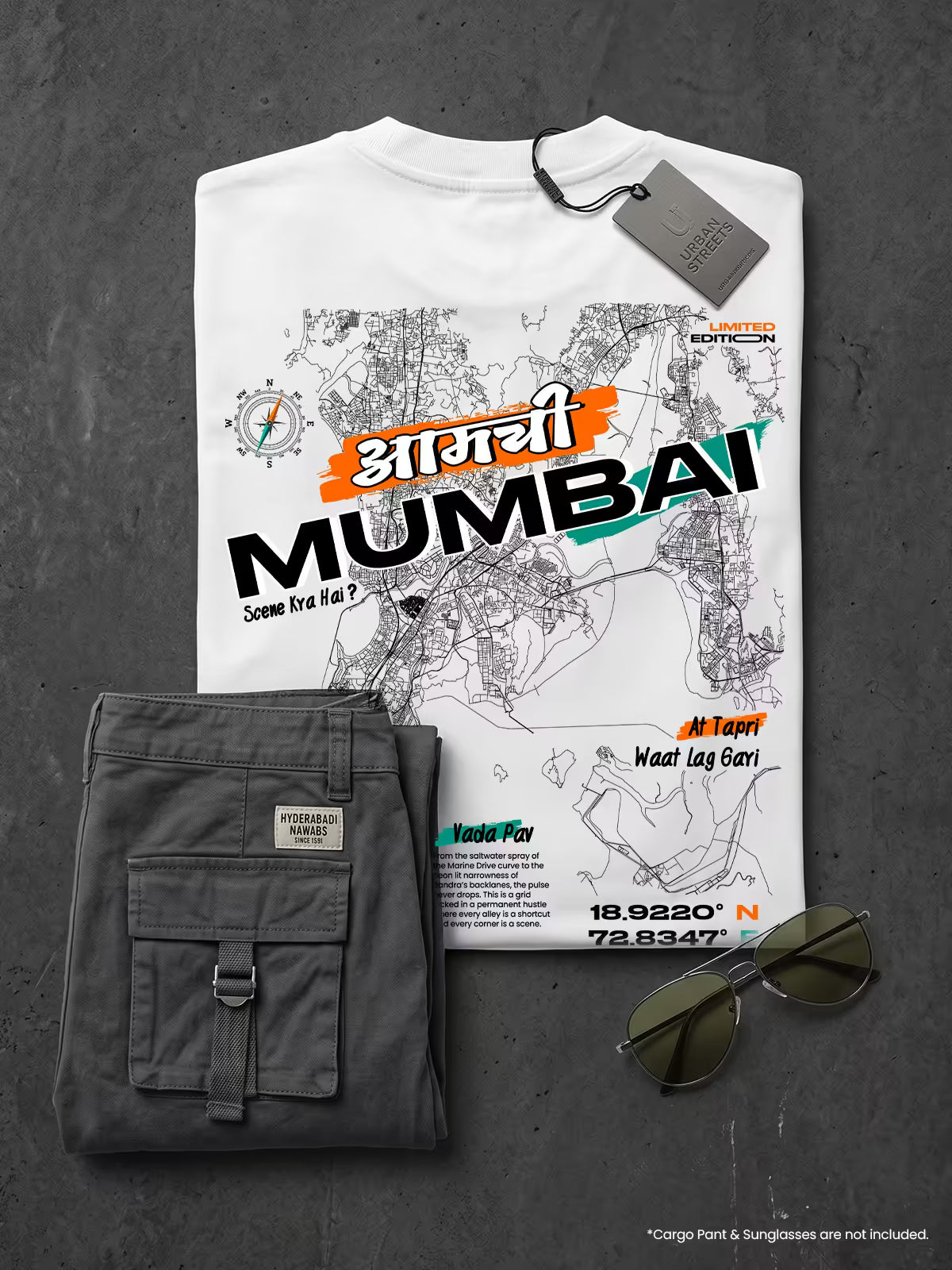 Mumbai Urban Streets | Printed Oversized Tee White