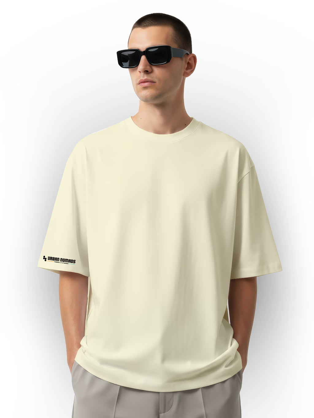 Off White Oversized Tee | 240 GSM | Thick Fabric