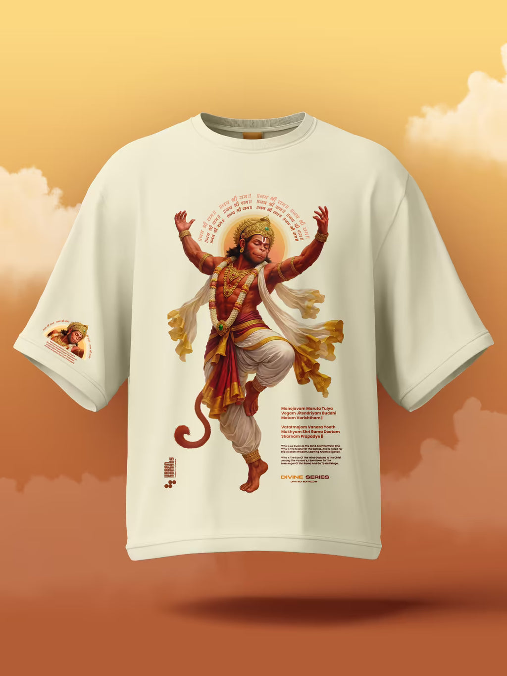 Hanuman Divine Form | Printed Oversized Tee
