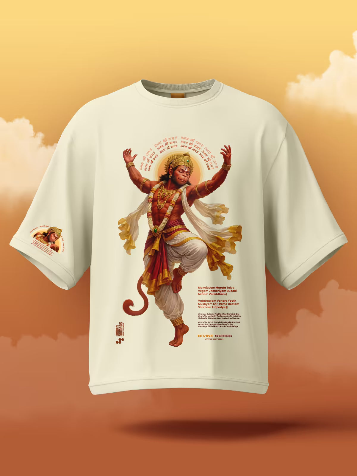 Hanuman Divine Form | Printed Oversized Tee