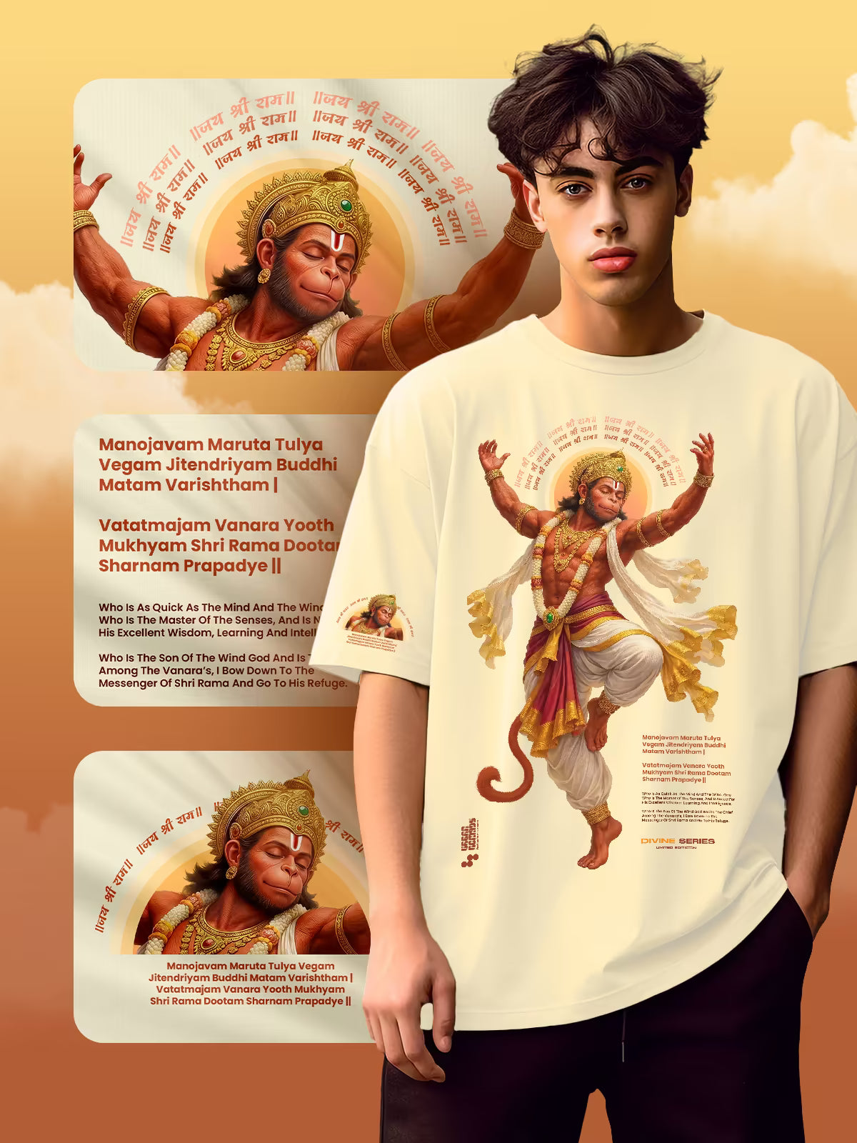 Hanuman Divine Form | Printed Oversized Tee