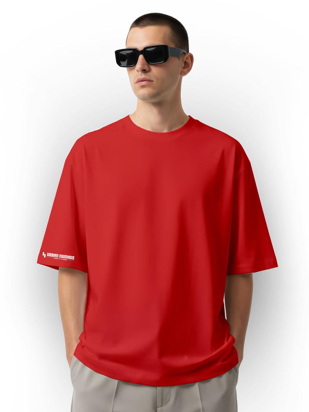Red Oversized Tee | 240 GSM | Thick Fabric