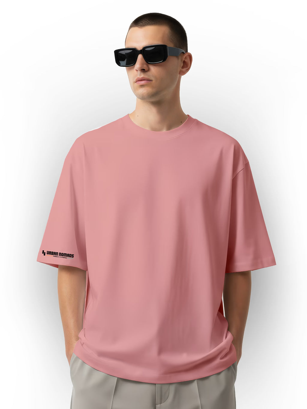 Rose Pink Oversized Tee | 240 GSM | Thick Fabric